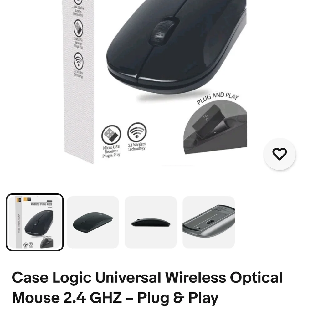Case Logic Wireless Mouse - Black